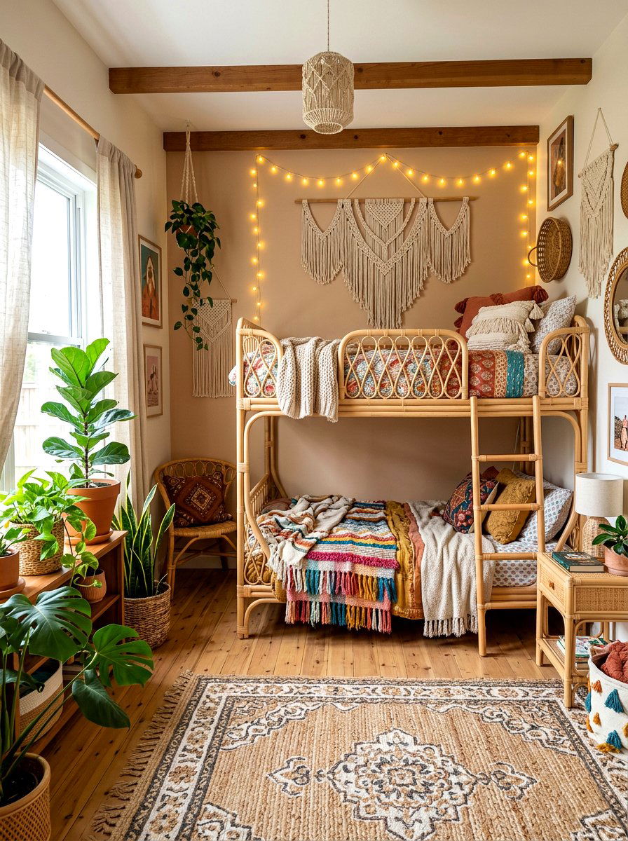 Bohemian Style Bunk Bed - 30 bunk bed ideas