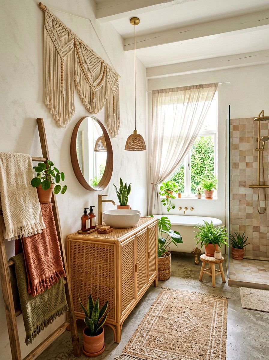Bohemian Style Decor - 30 kids bathroom decor ideas