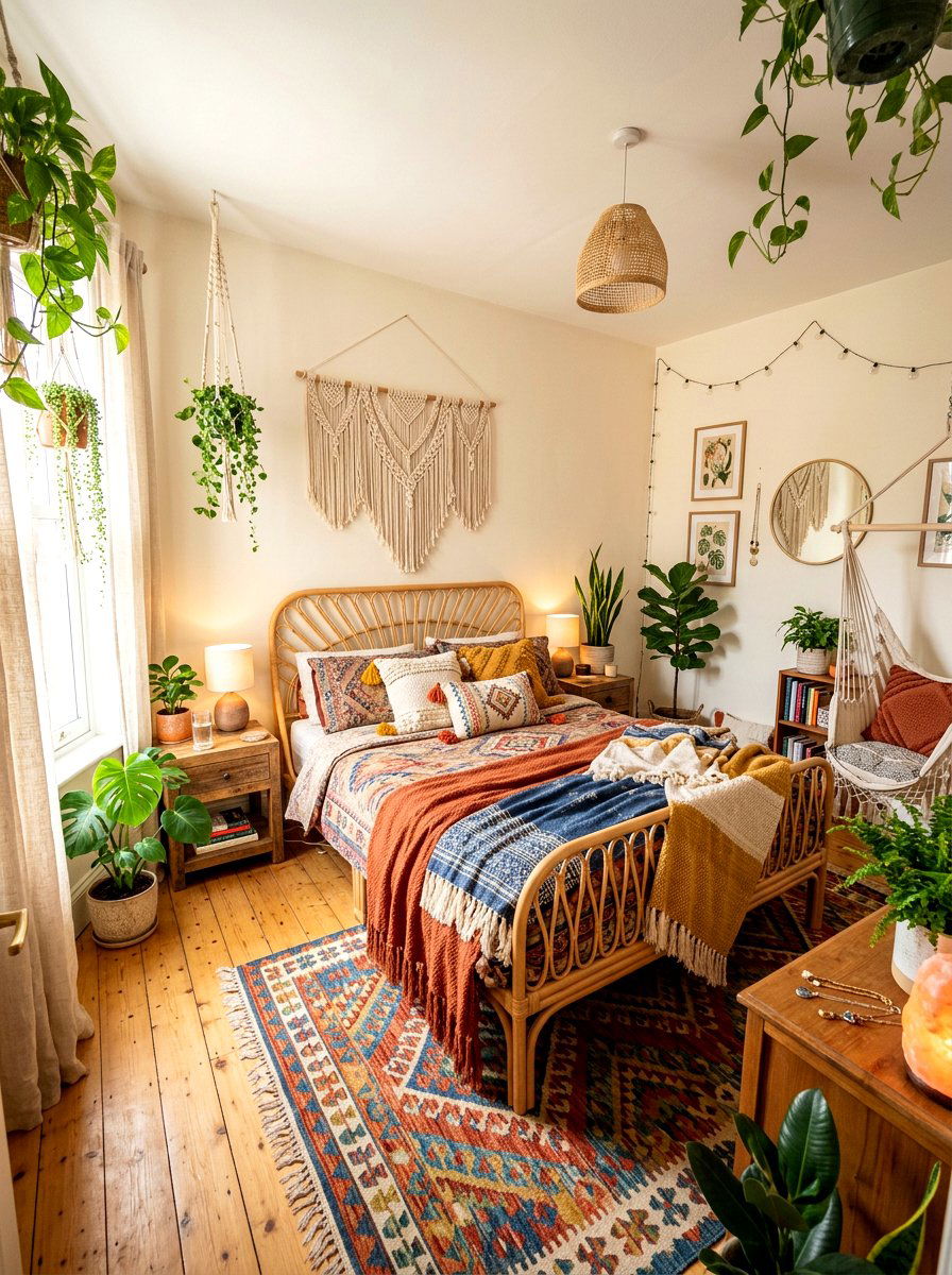 Bohemian Style Small Bedroom - 30 small bedroom ideas