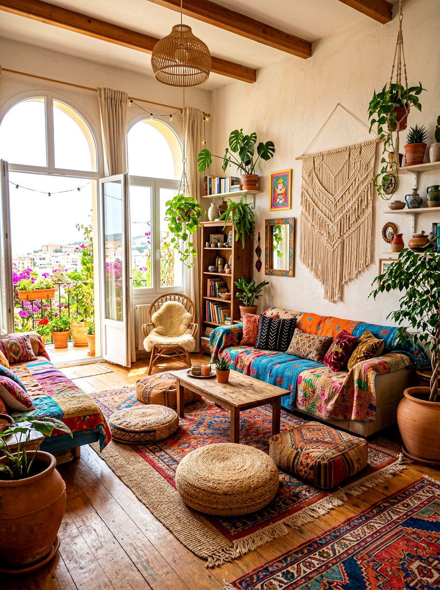 Bohemian Style Summer Room - 30 summer bedroom decor ideas