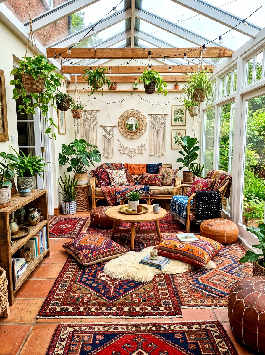 Bohemian Style Sunroom Decor - 30 sun filled sitting room ideas