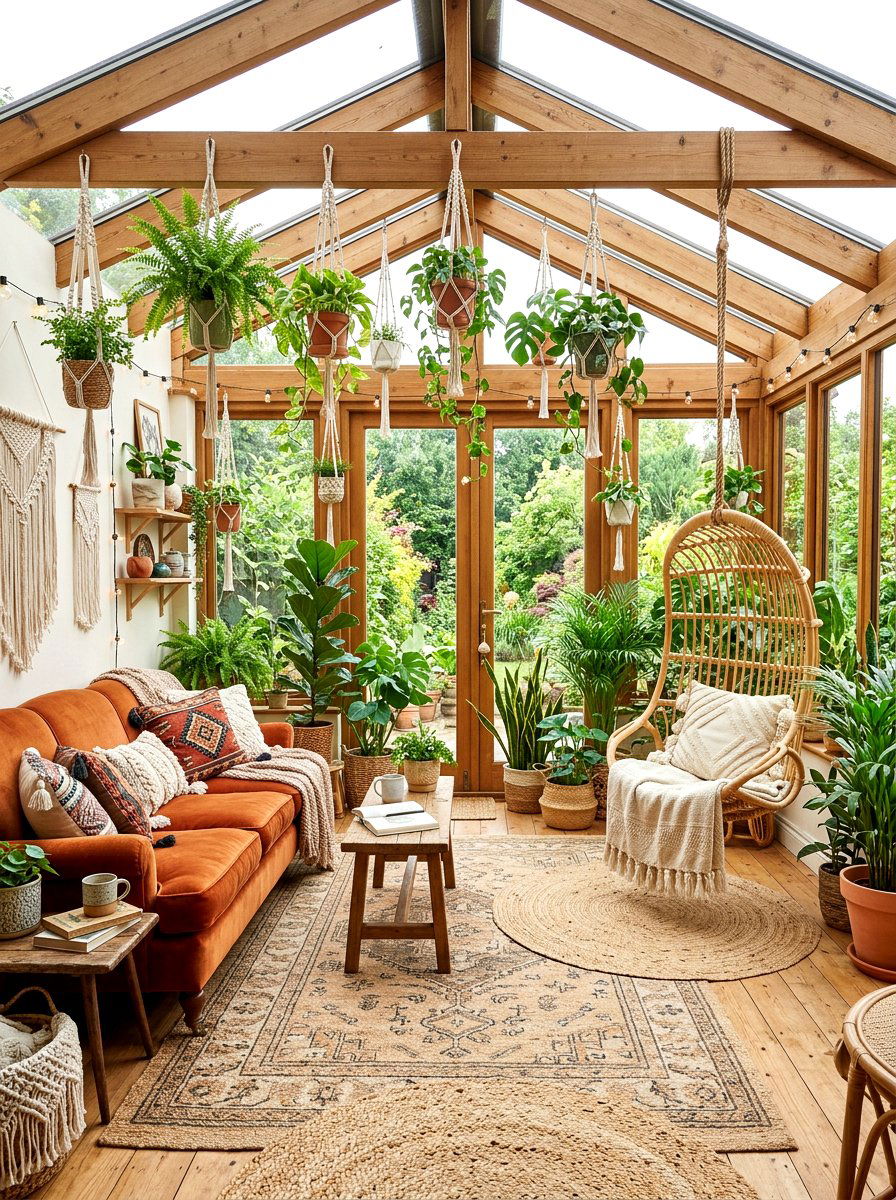 Bohemian Sunroom - 30 sunroom ideas
