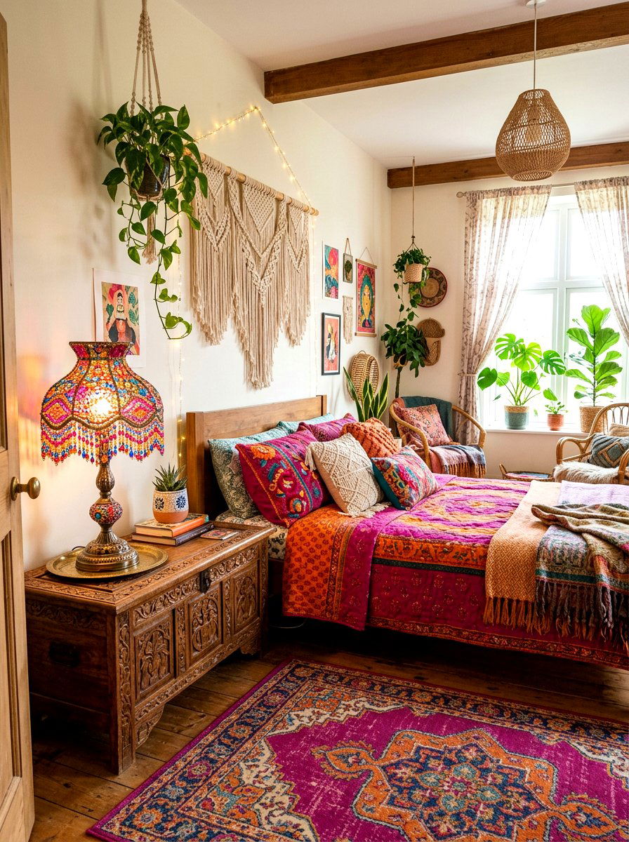 Bohemian Table Lamp - 30 soft lamp lighting ideas