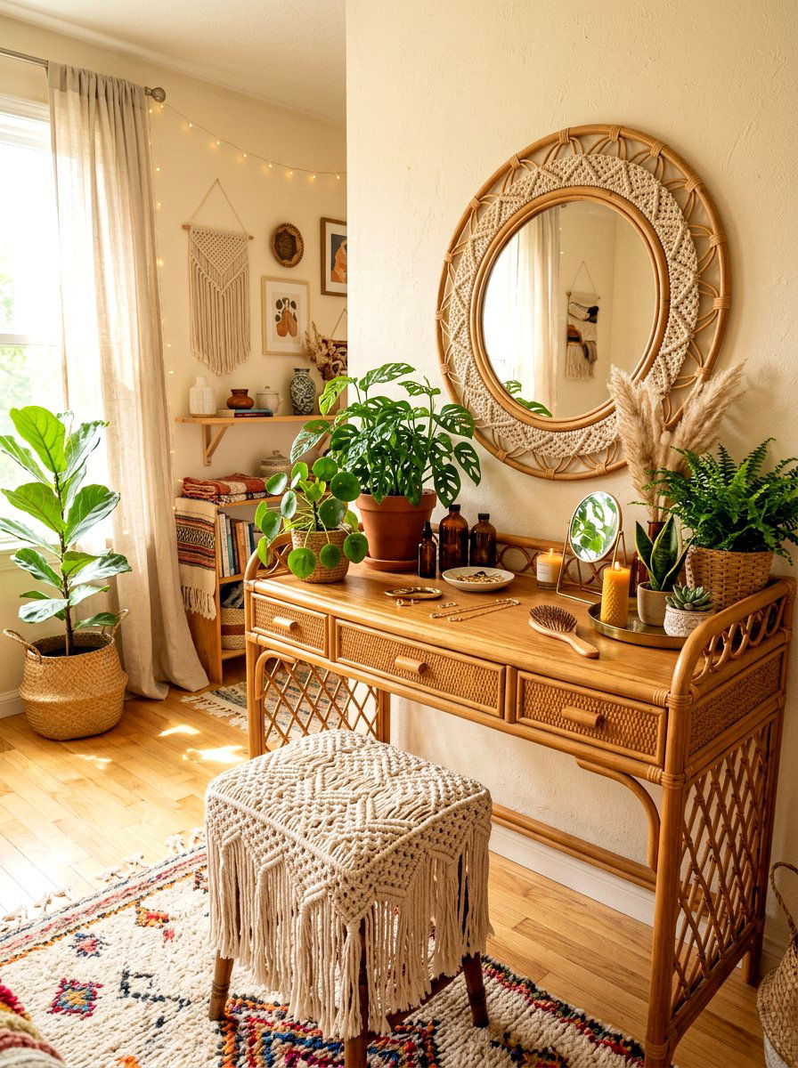 Bohemian Vanity - 30 dressing table ideas
