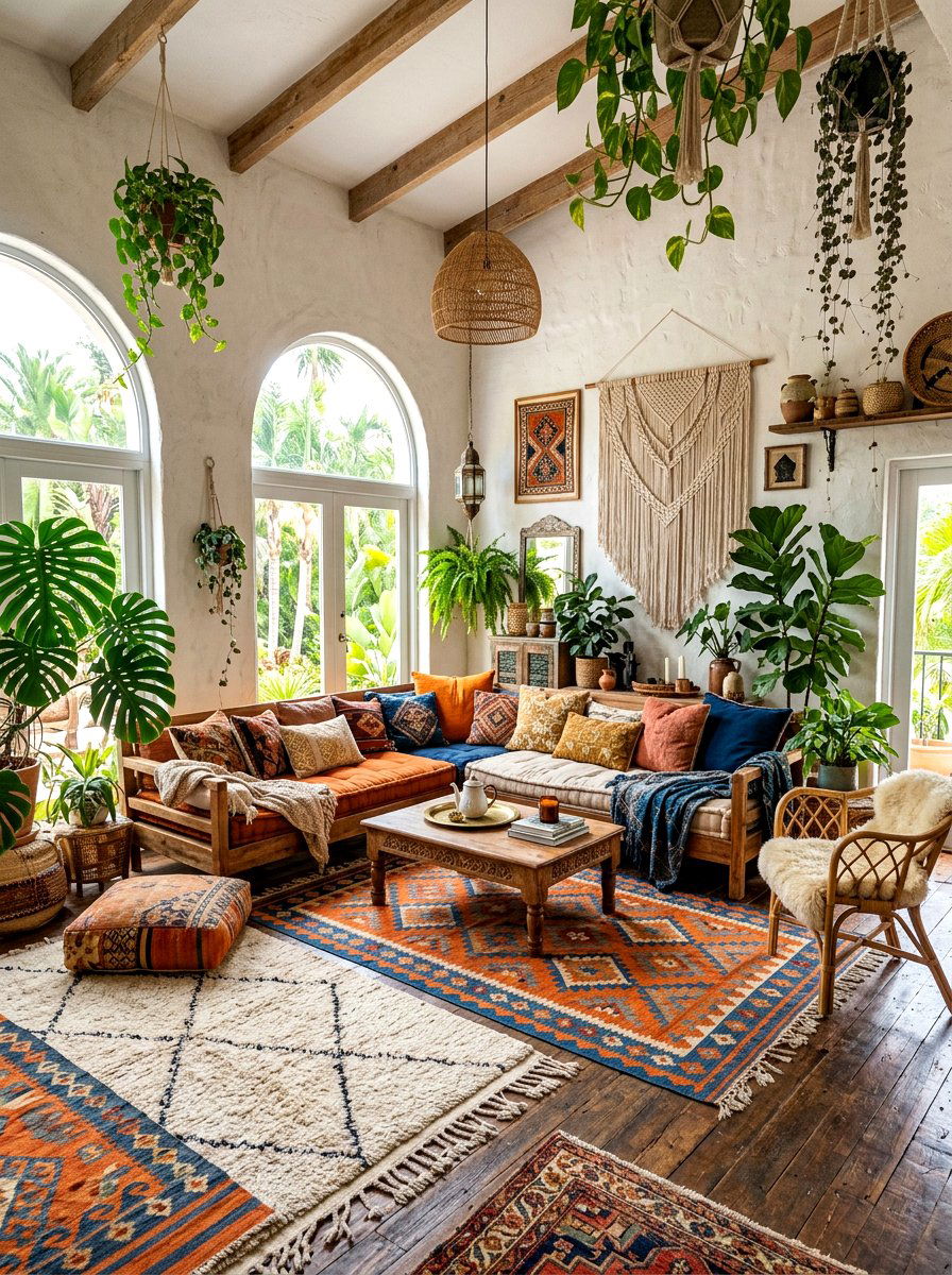 Bohemian Villa Living Room - 30 European villa living room ideas