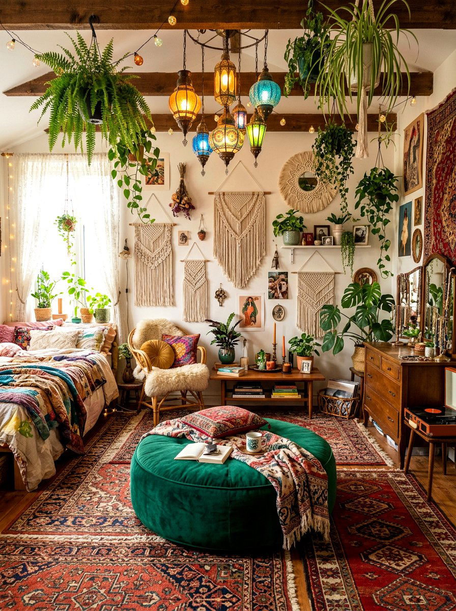 Bohemian Vintage Girl Room - 30 girl teen room vintage ideas