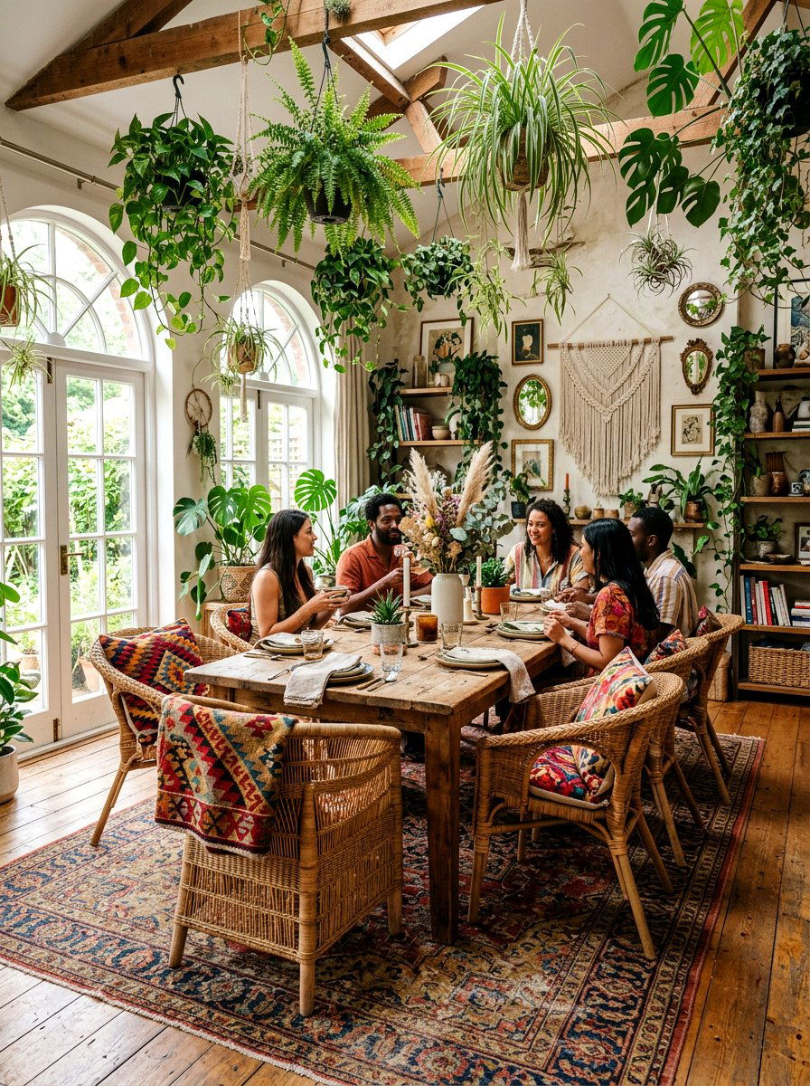Bohemian Wicker Chairs - 30 statement dining chairs ideas