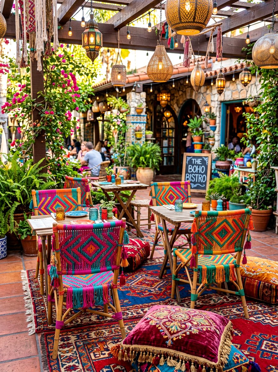 Bohemian bistro chair outdoor - 30 bistro chair patio ideas