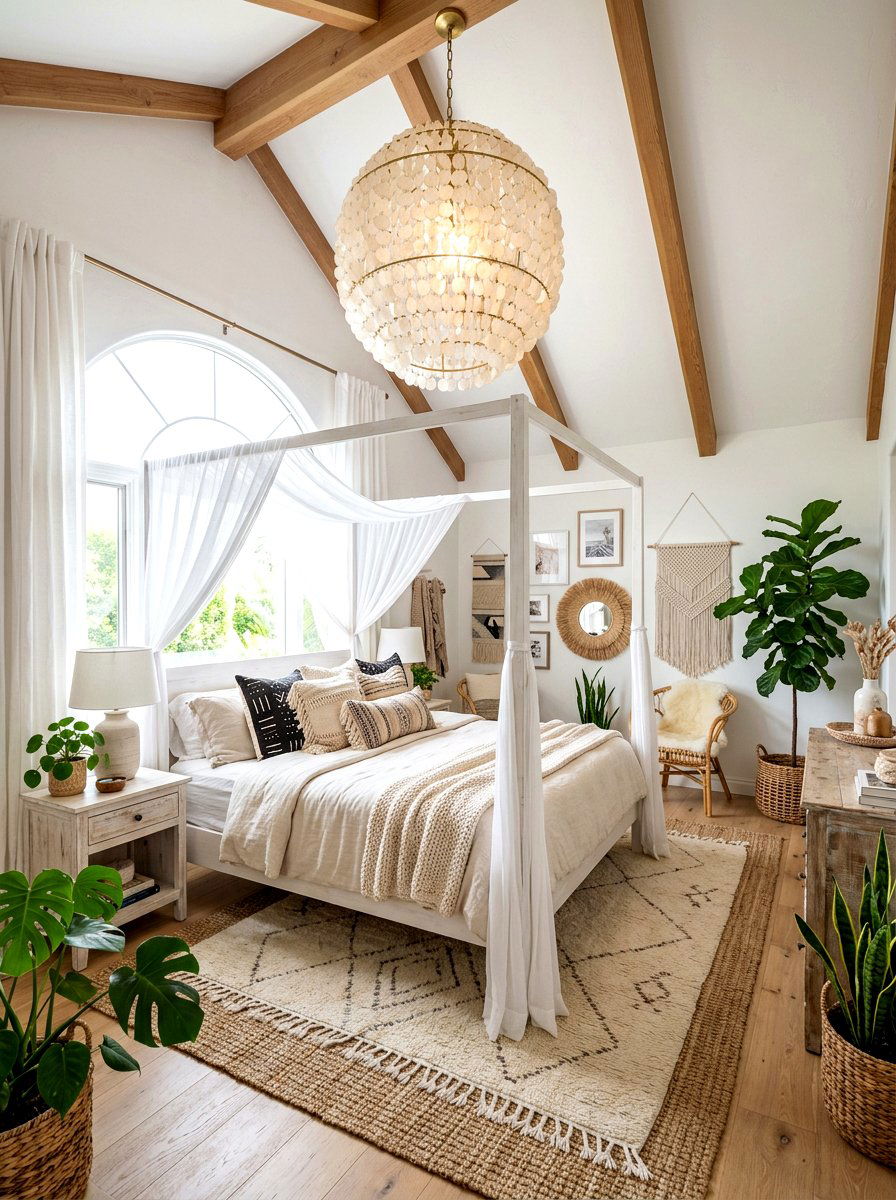 Bohemian capiz shell globe pendant - 30 globe pendant ideas