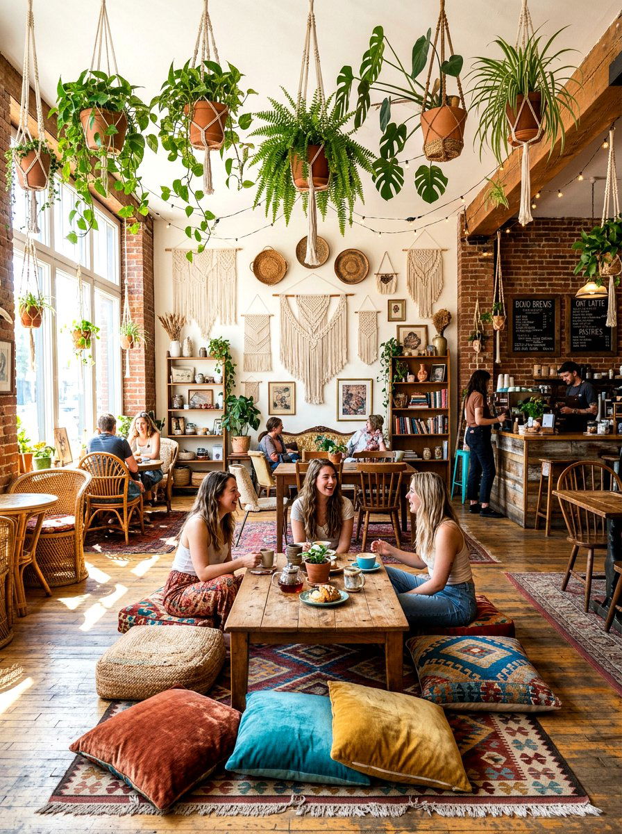 Bohemian coffee lounge - 30 home cafe kitchen ideas