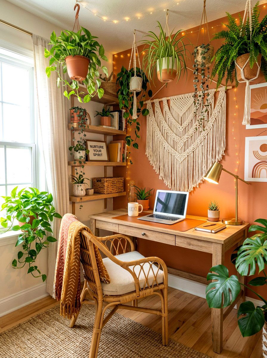 Bohemian inspired homework nook - 30 homework nook ideas