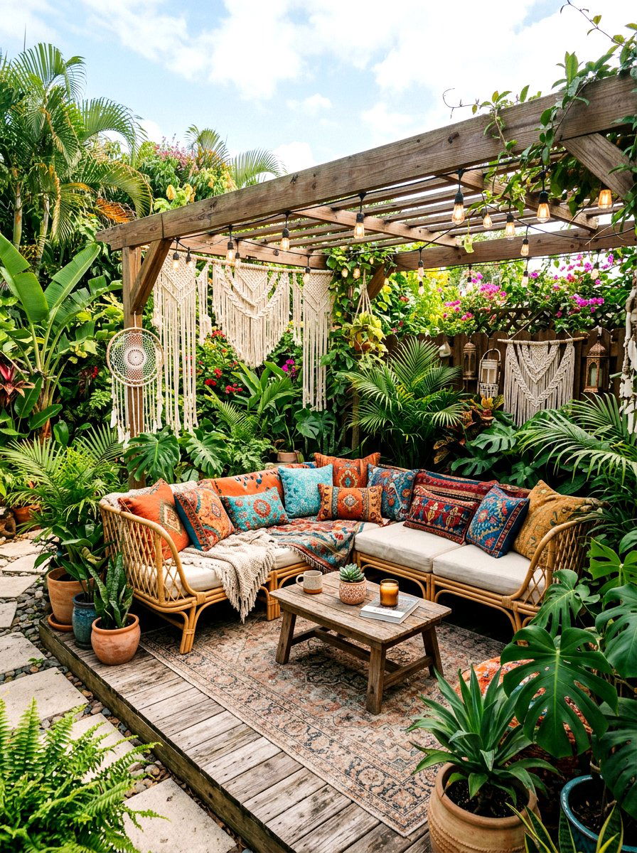 Bohemian patio seating - 30 modern patio sectional ideas