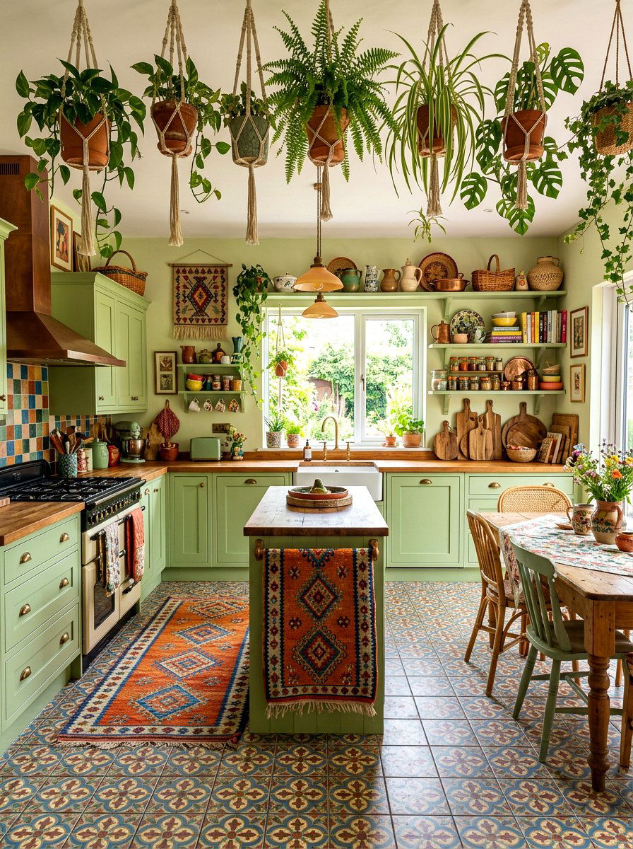 Bohemian pistachio kitchen style - 30 pistachio kitchen ideas