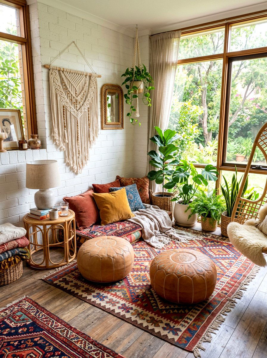 Boho Apartment Sunroom Corner - 30 apartment sunroom corner ideas