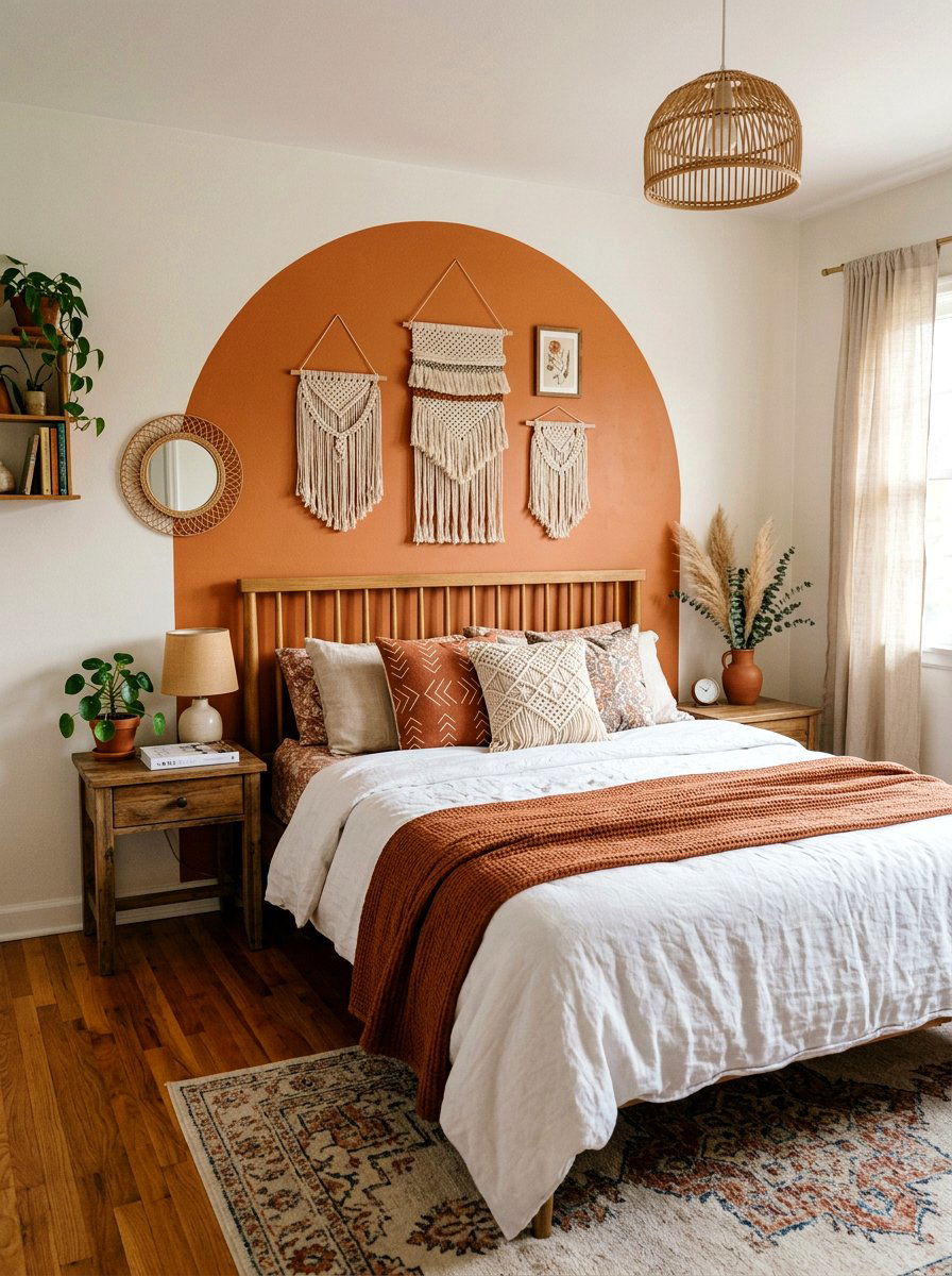 Boho Arch Mural - 30 small room mural ideas