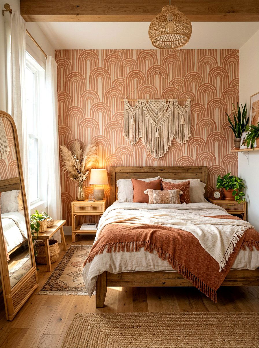 Boho Arch Wallpaper - 30 peel and stick wallpaper ideas