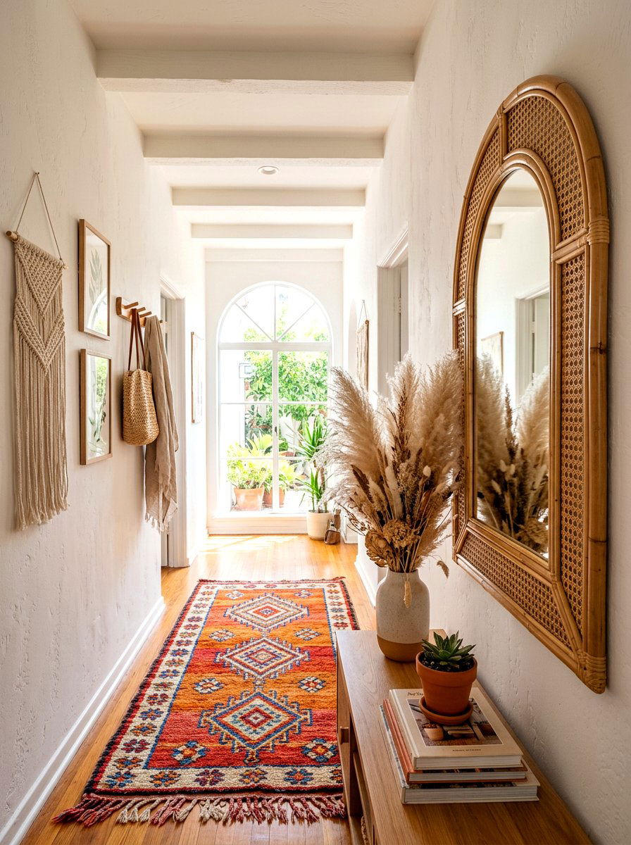 Boho Arched Mirror Hallway - 30 arched mirror hallway ideas