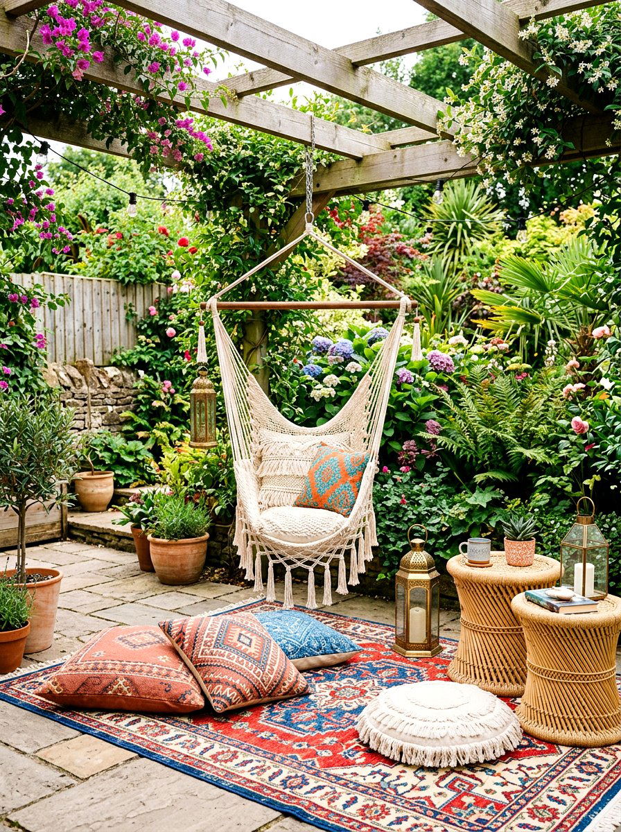 Boho Backyard Seating - 30 viral backyard ideas