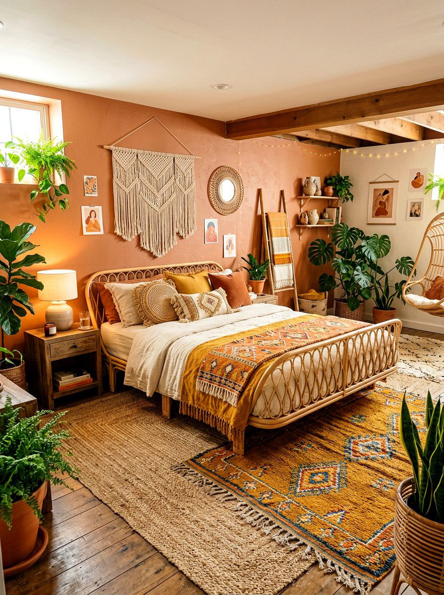 Boho Basement Bedroom - 30 basement bedroom ideas