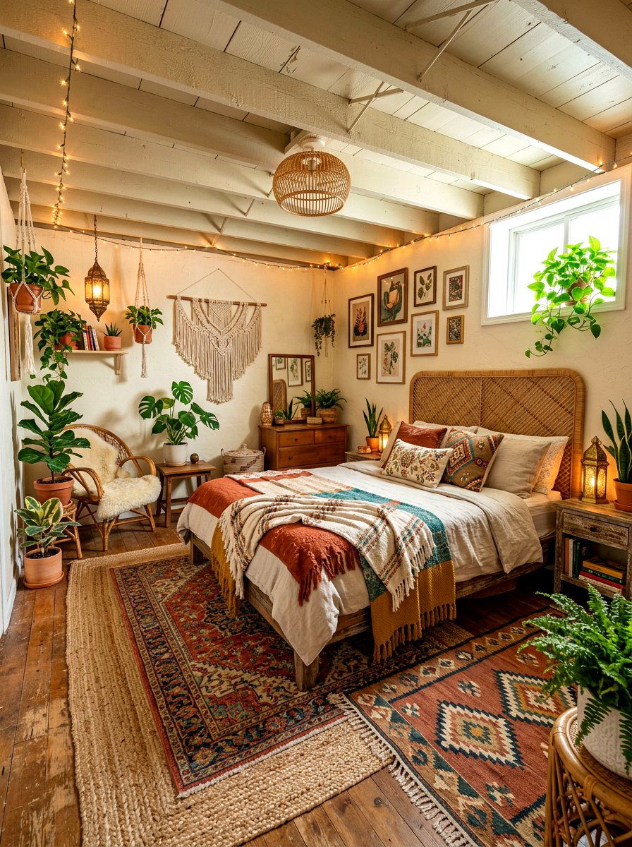 Boho Basement Guest Room - 30 basement guest suite ideas