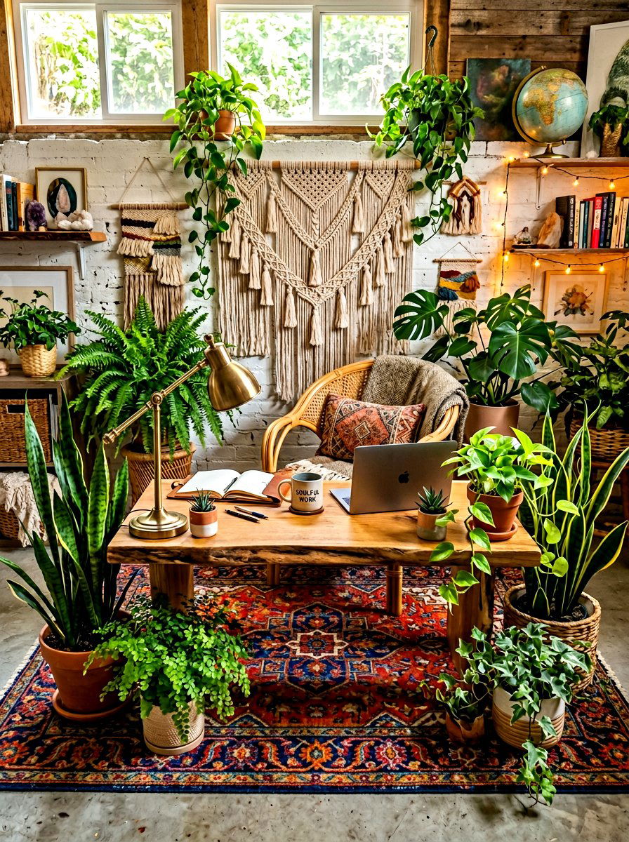 Boho Basement Office Decor - 30 basement office ideas