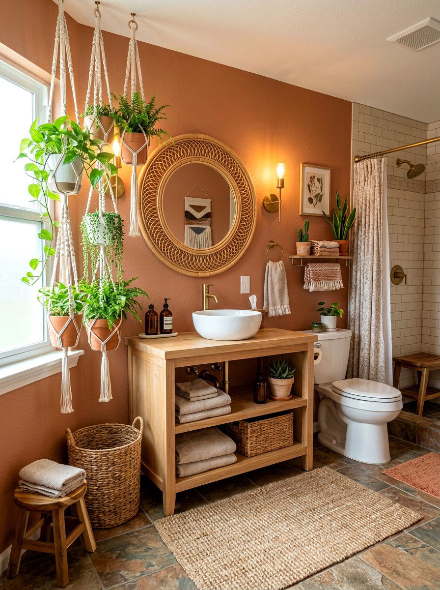 Boho Bathroom Decor - 30 guest bathroom ideas
