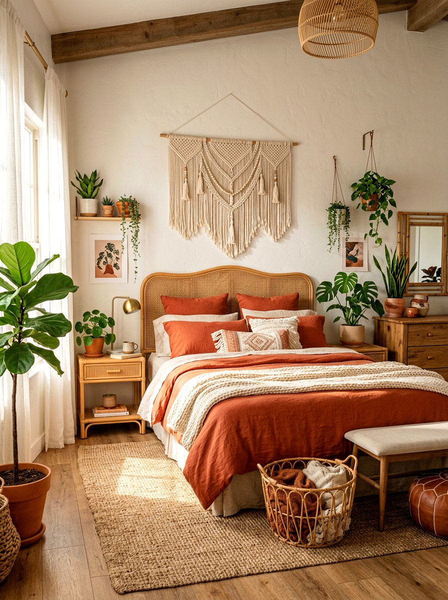 Boho Bedroom - 30 teen room Pinterest ideas