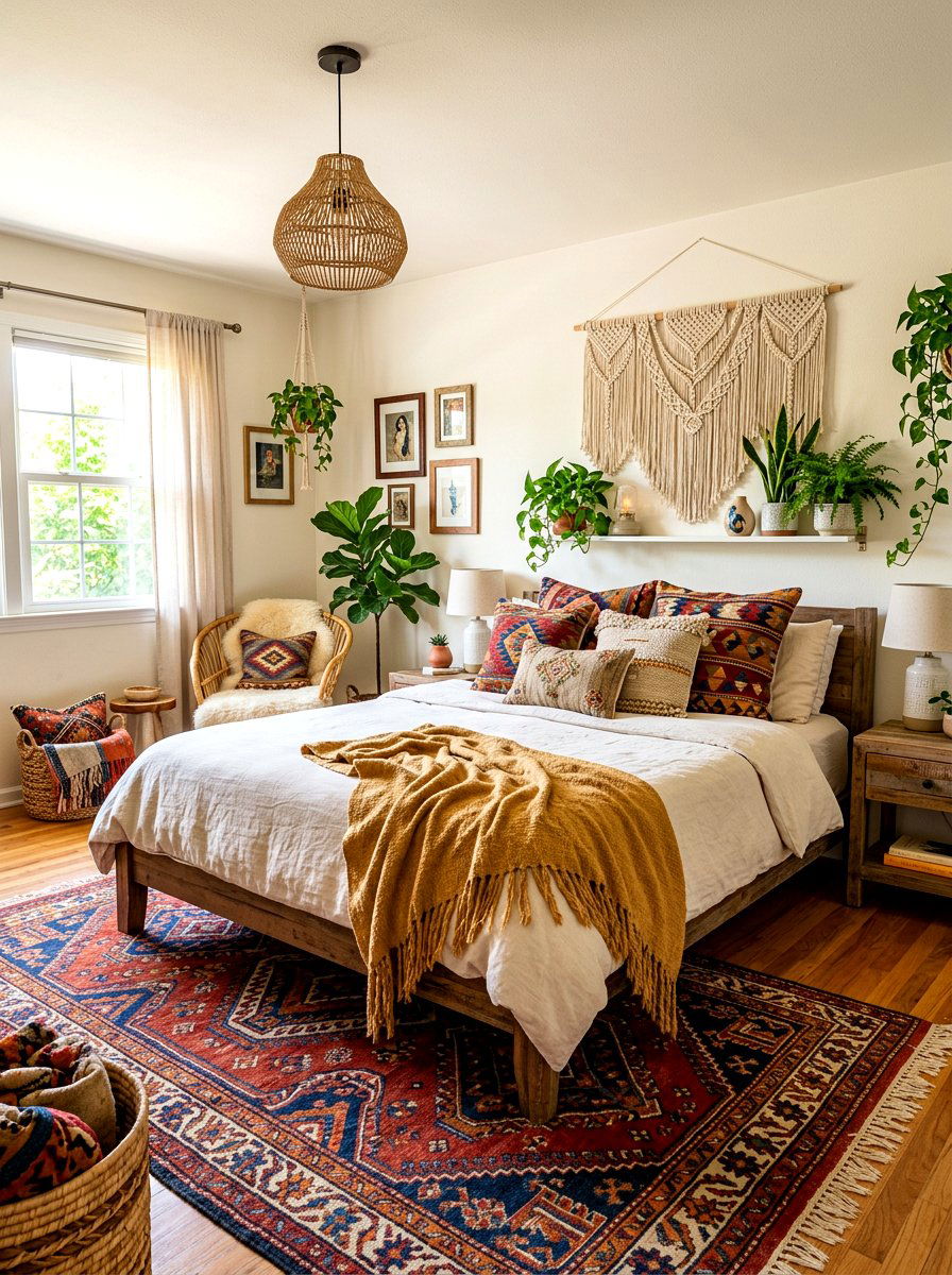 Boho Bedroom Styling - 30 bedscape styling ideas