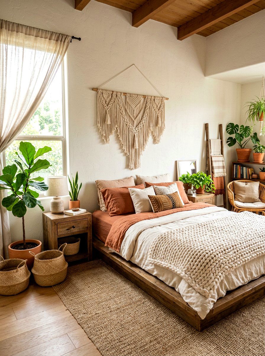Boho Bedroom - 30 college apartment ideas