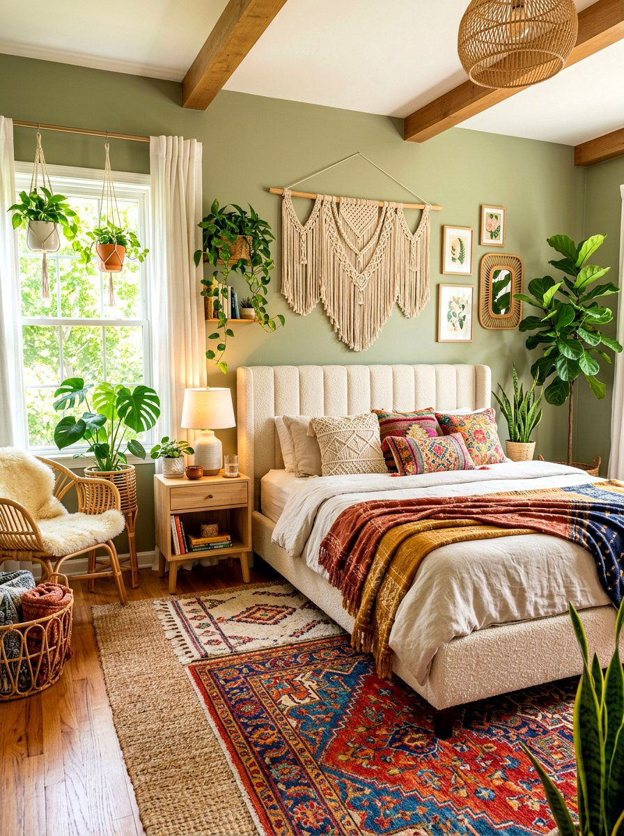Boho Channel Tufted Bed - 30 channel tufted bed ideas