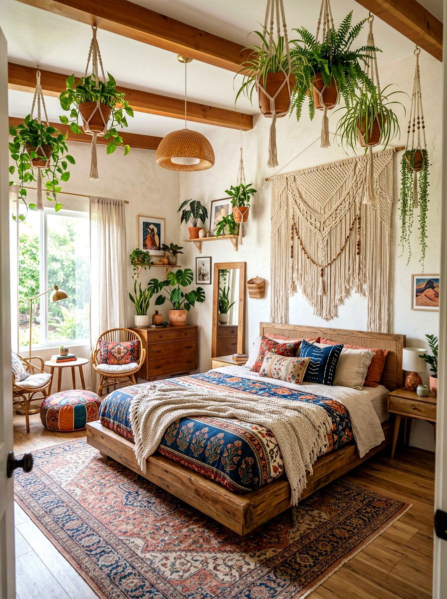 Boho Chic Bedroom - 30 collected apartment decor ideas