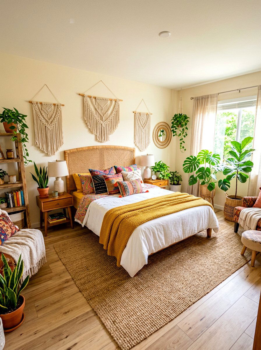 Boho Chic Bedroom - 30 bedroom makeover ideas