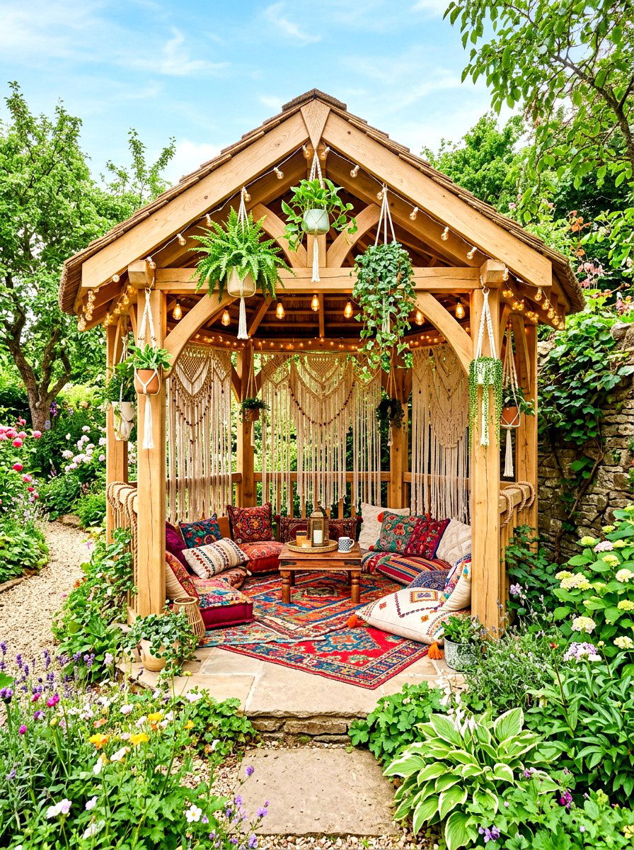 Boho Chic Gazebo - 30 small gazebo ideas