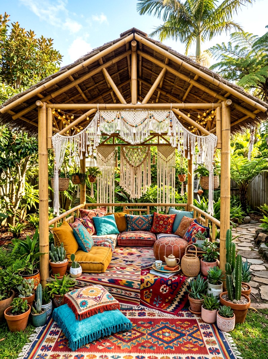 Boho Chic Gazebo - 30 cozy gazebo ideas
