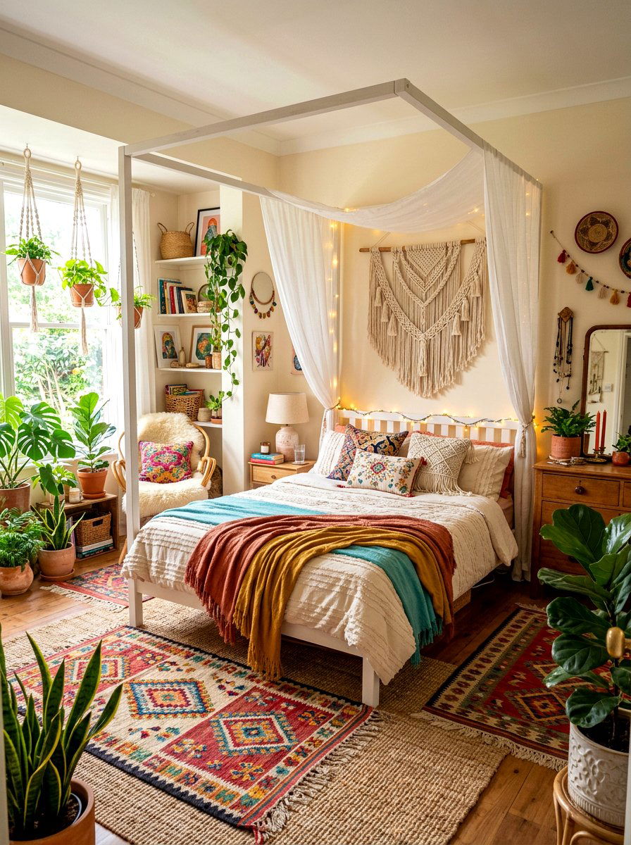 Boho Chic Girls Room - 30 creative kids room ideas