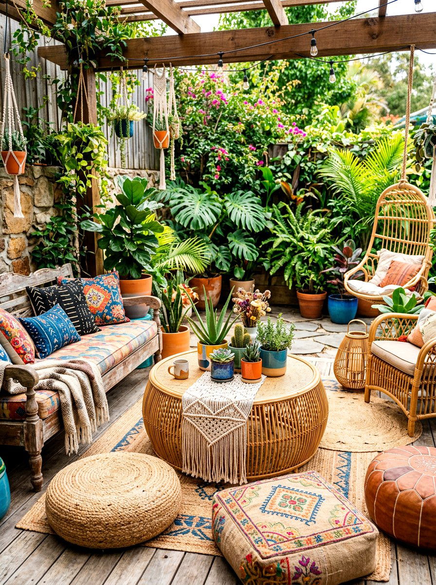 Boho Chic Outdoor Coffee Table - 30 outdoor coffee table styling ideas