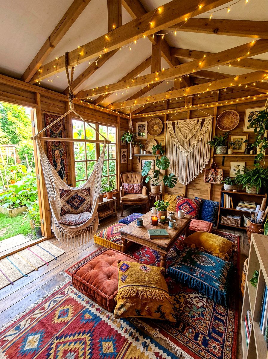 Boho Chic Shed - 30 she shed ideas