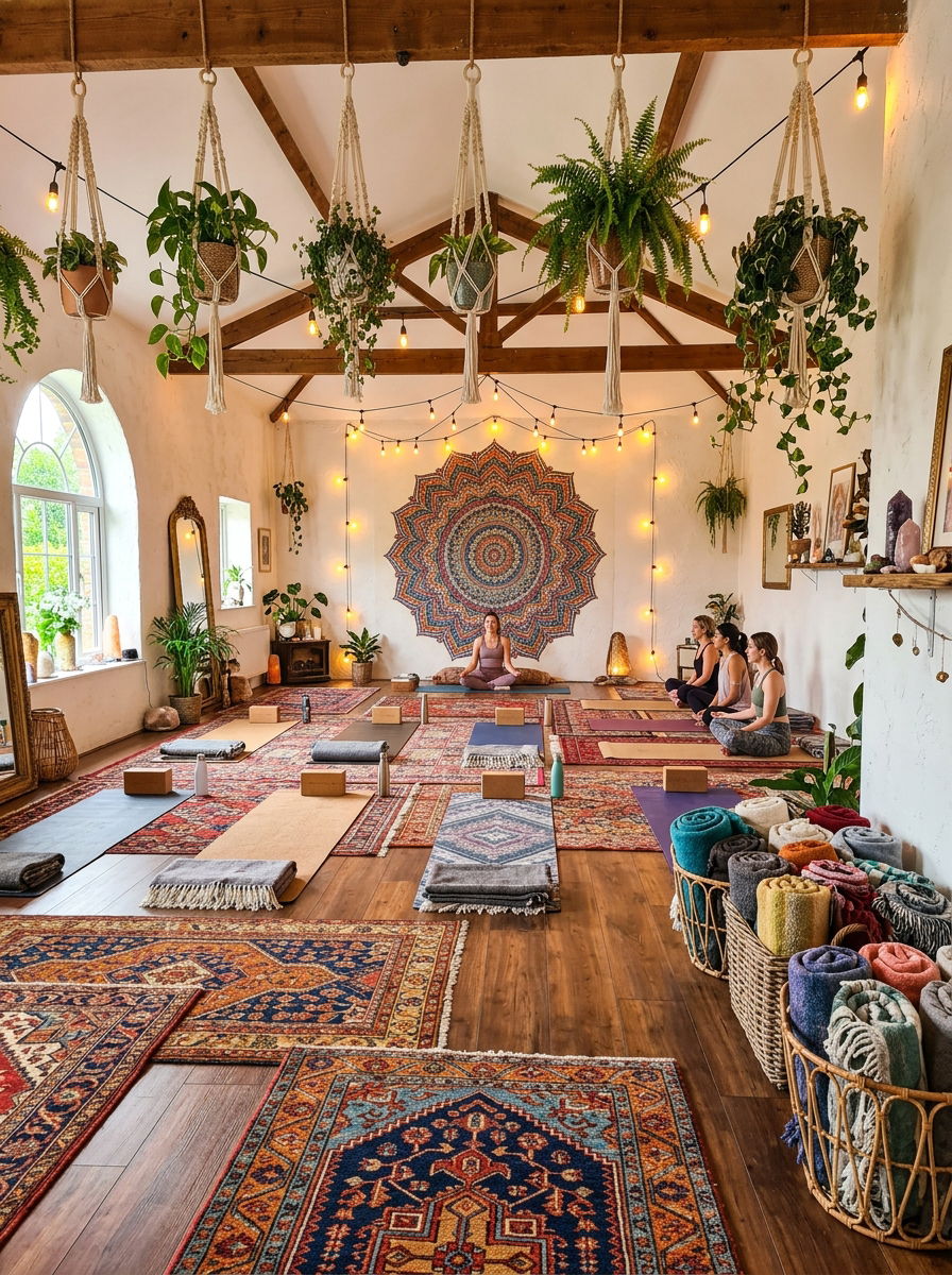 Boho Chic Yoga Studio - 30 yoga studio home ideas