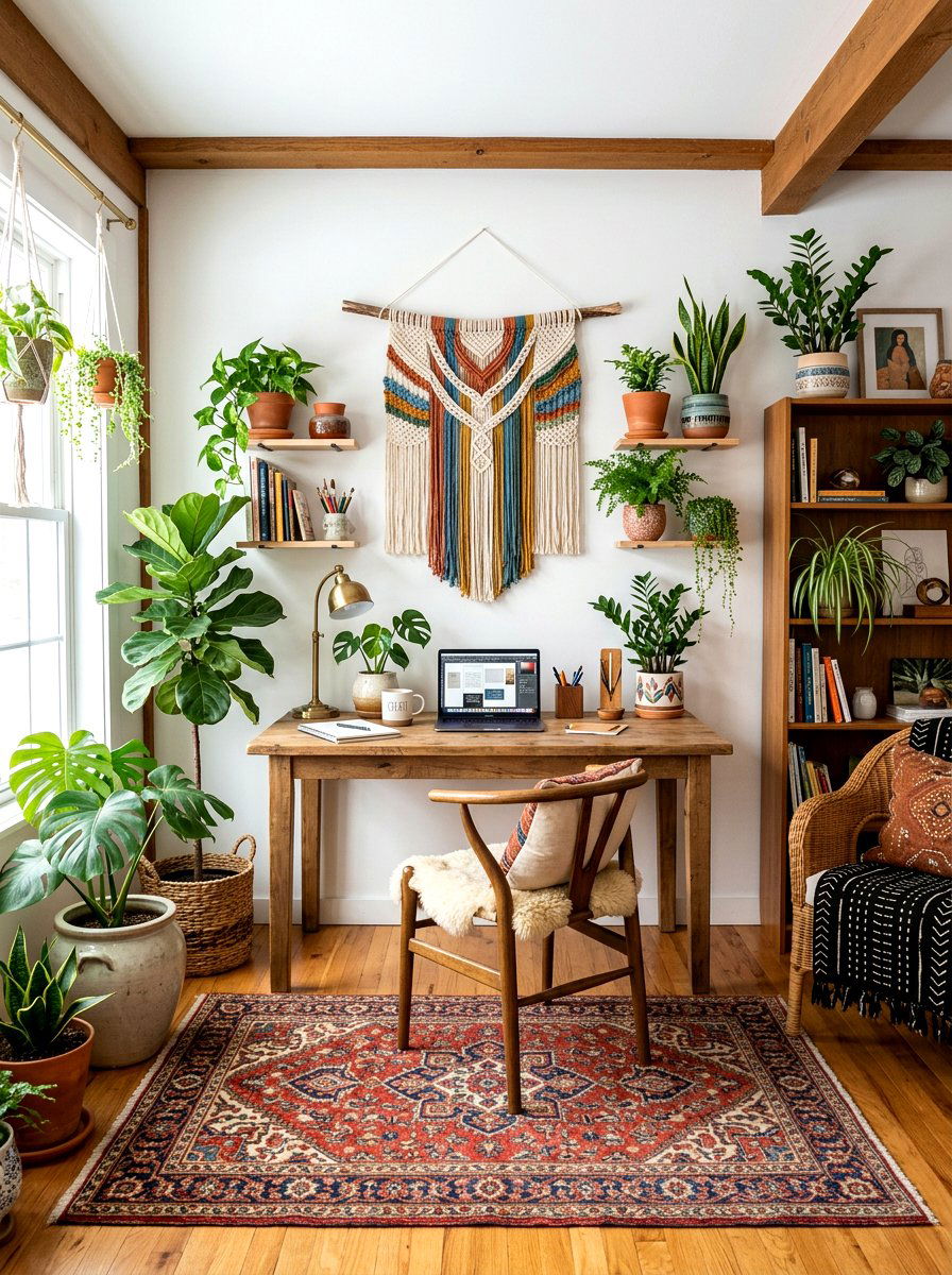 Boho Creative Study Room - 30 study room ideas