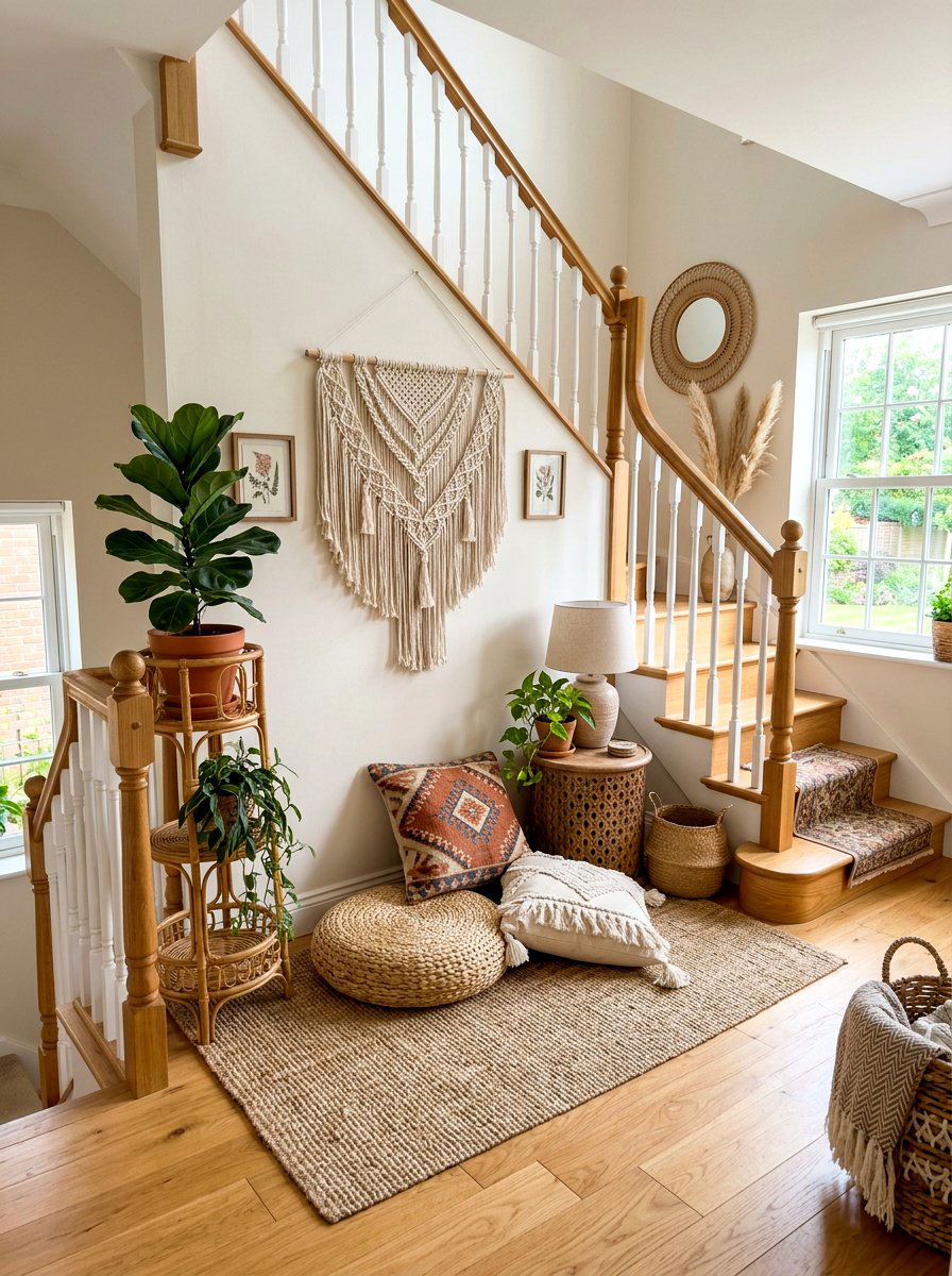 Boho Decor Stair Landing - 30 stair landing ideas