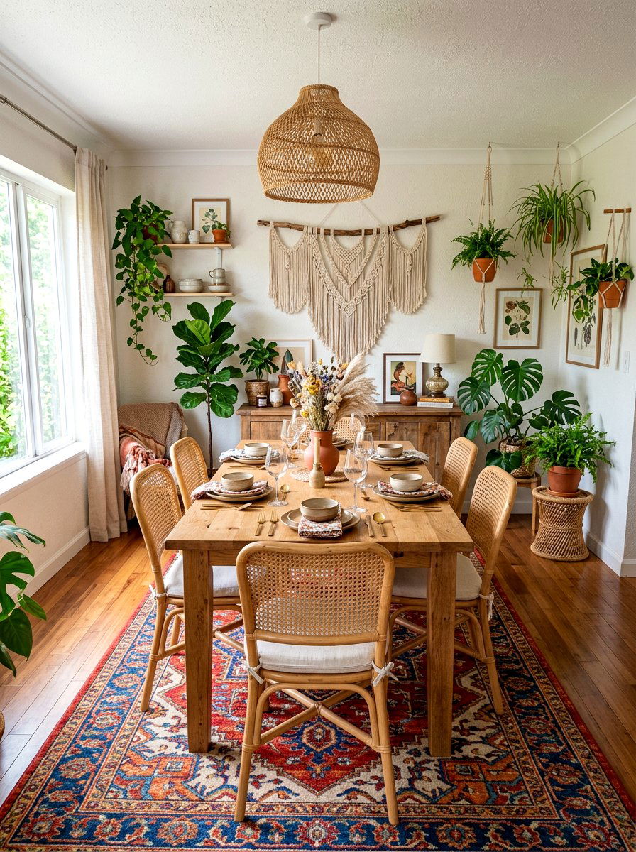 Boho Dining Room - 30 dining room ideas