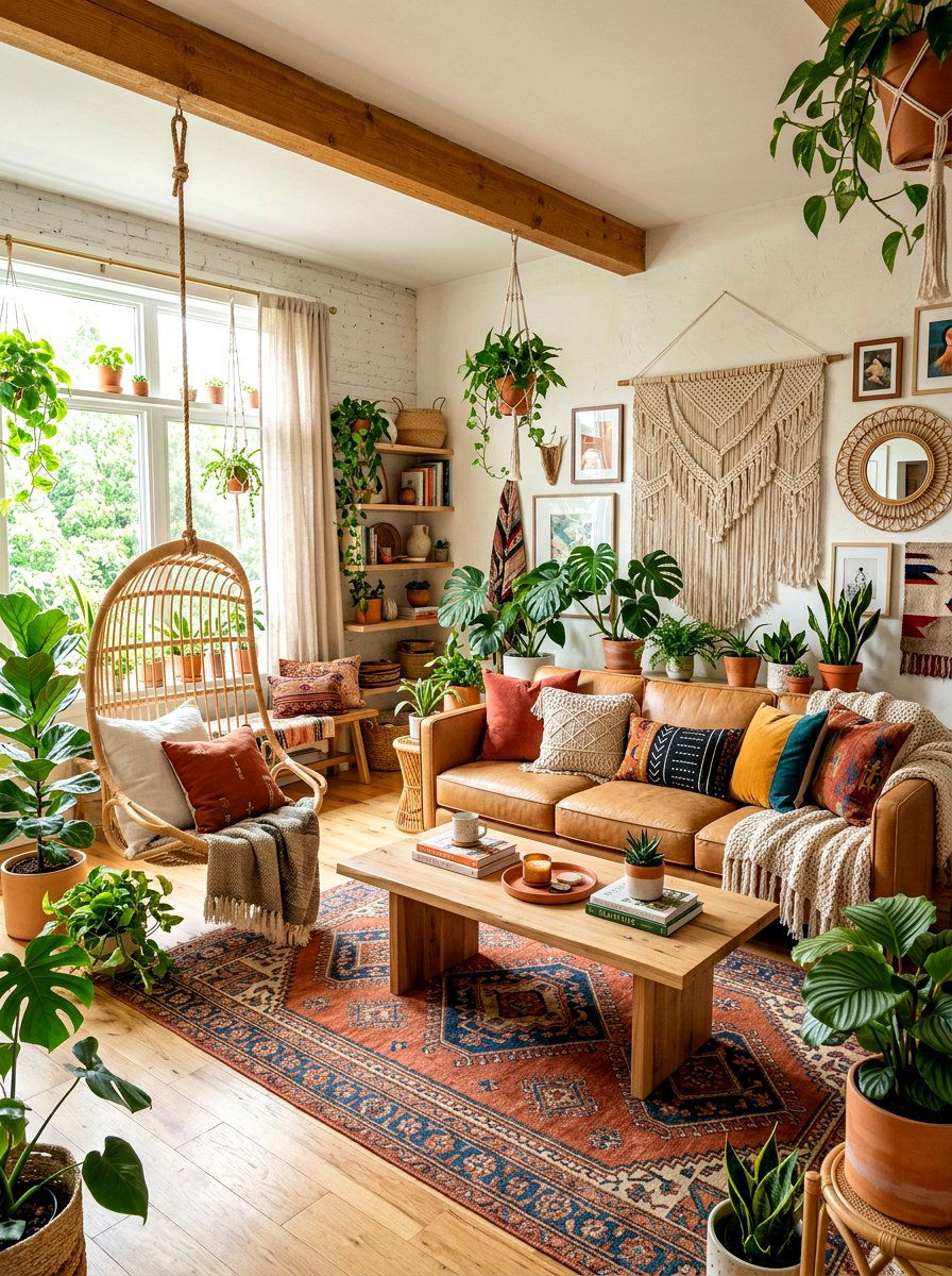 Boho Eclectic Living Room - 30 eclectic living room ideas
