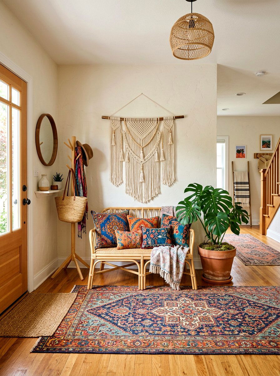 Boho Entryway Vibe - 30 foyer ideas