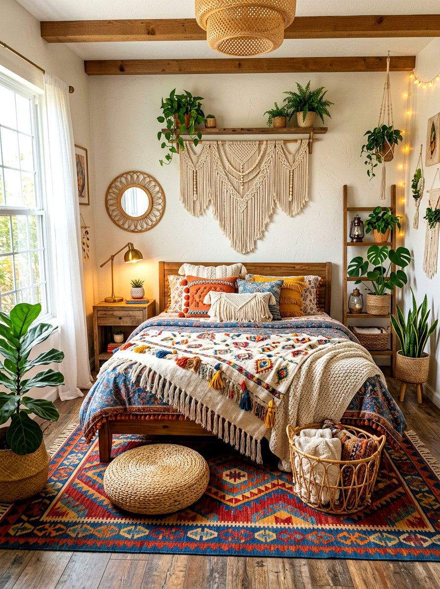 Boho Fringe Decor - 30 elevated bedscape ideas