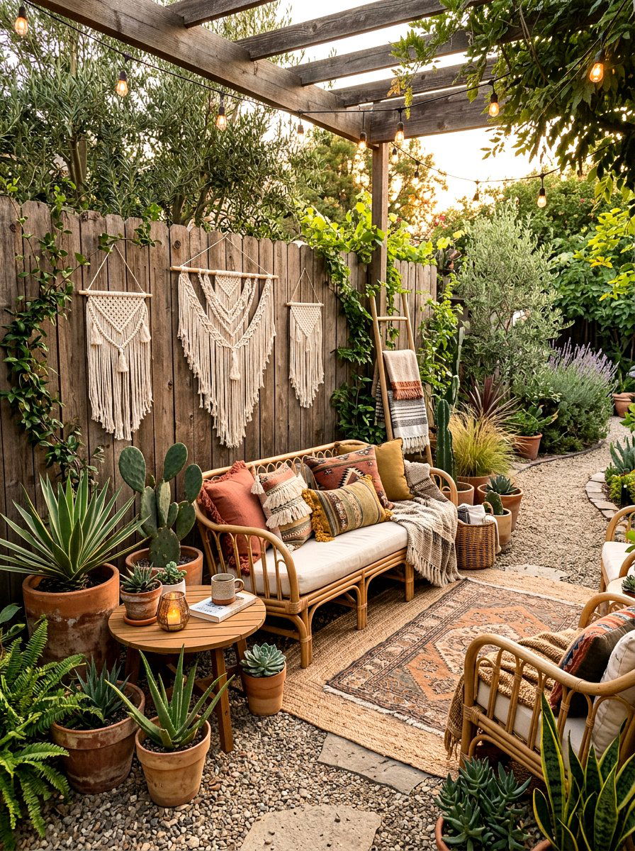 Boho Garden Seating - 30 garden lounge ideas