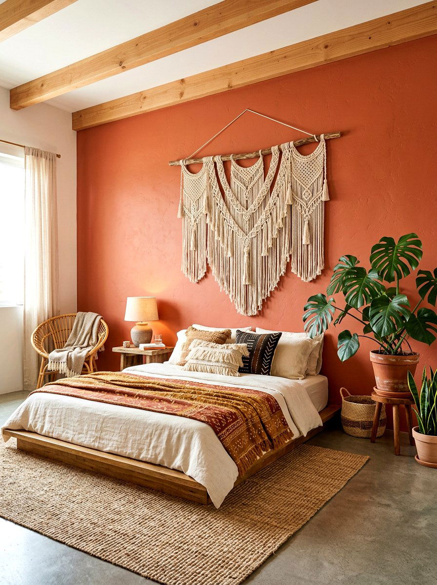Boho Lace Wall Hanging - 30 lace bedroom decor ideas