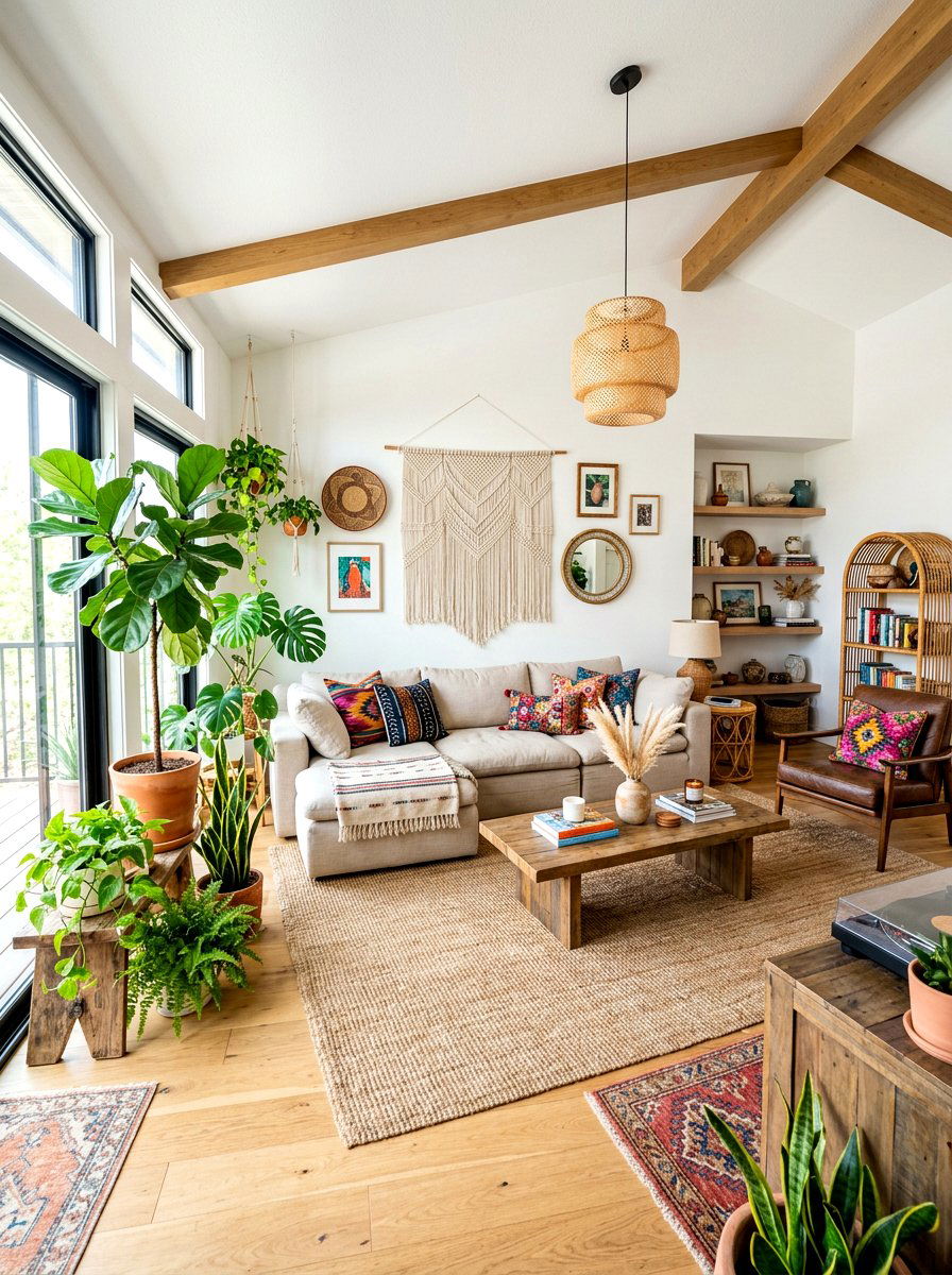 Boho Living Room - 30 cloud couch living room ideas