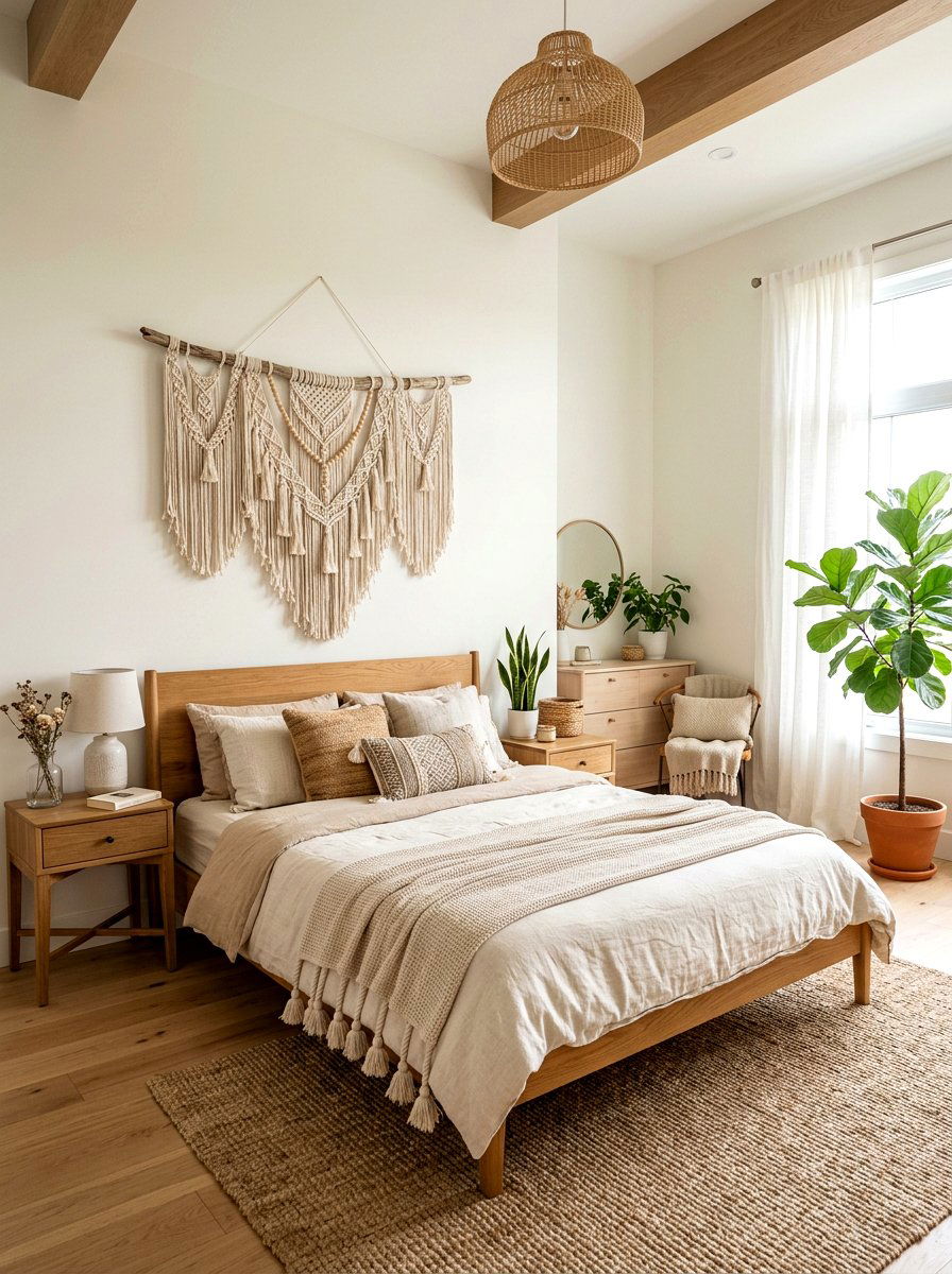 Boho Macrame Wall Makeover - 30 TikTok room makeover ideas