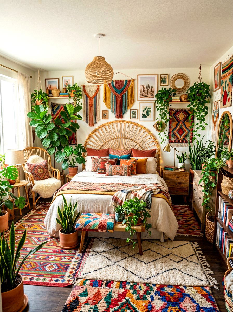Boho Maximalist Eclectic Bedroom - 30 eclectic bedroom ideas