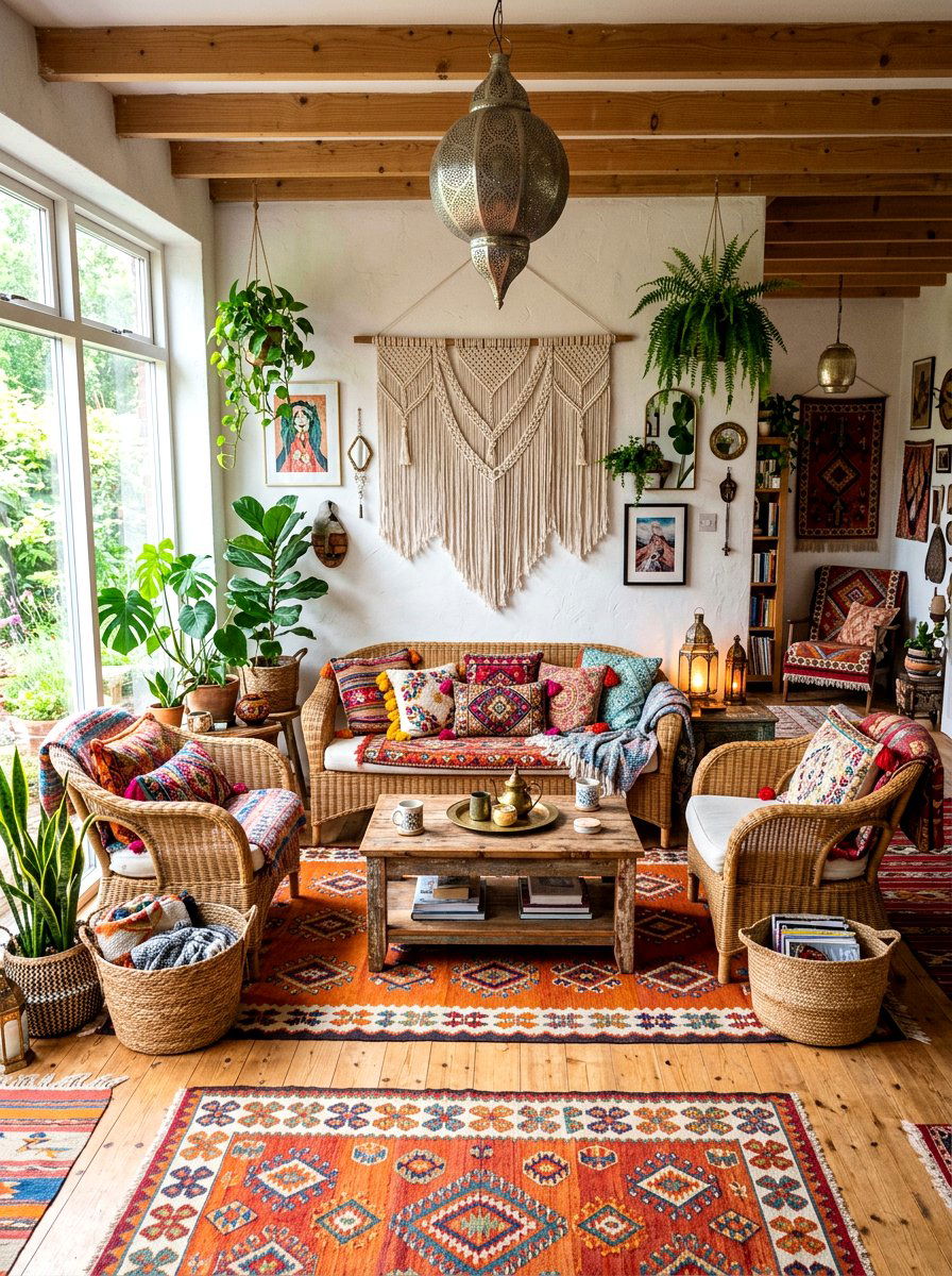 Boho Maximalist Living Room - 30 maximalist living room ideas